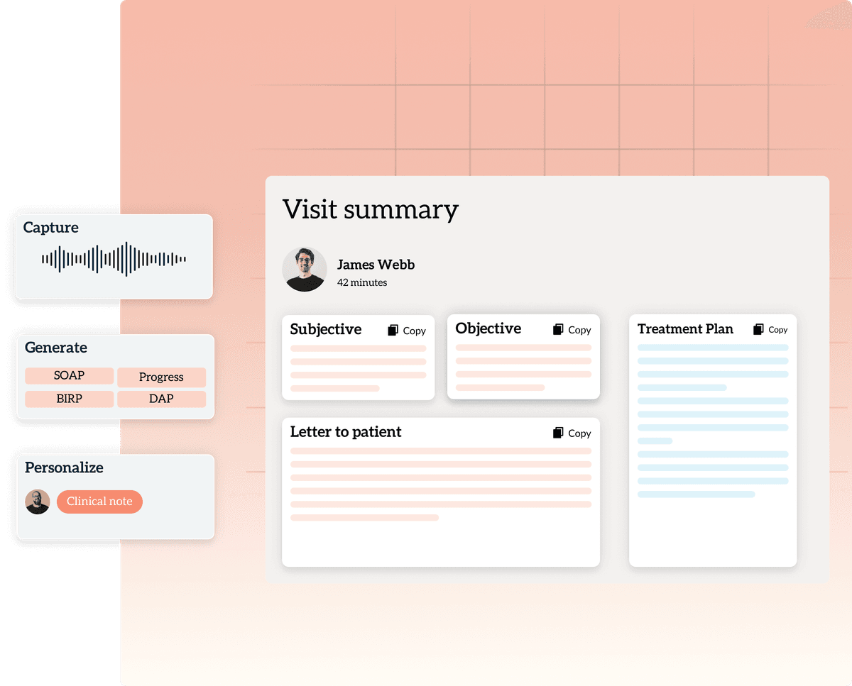 Twofold transforms visit summaries with seamless audio capture, smart note generation, and personalized treatment plans for improved efficiency.